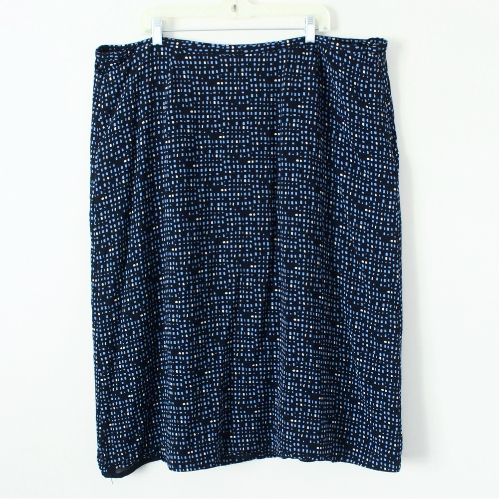 Y2K Square Print Midi Skirt